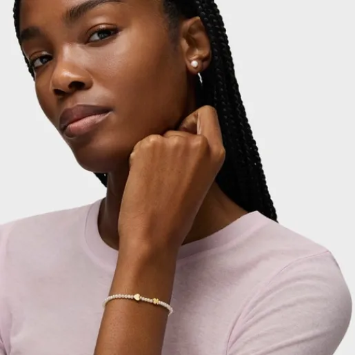 Pulsera de oro y perlas cultivadas motivos oso y corazón Sweet Dolls XXS^TOUS Online