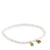 Pulsera de perlas con baño de oro 18 kt sobre plata con amazonita y amatista Glory^TOUS Clearance