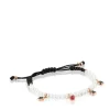 Pulsera de perlas y cordón negro con baño de oro rosa 18 kt sobre plata y gemas Motif^TOUS Hot
