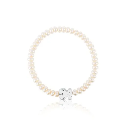 Pulsera de perlas y motivo oso de plata Sweet Dolls^TOUS Outlet