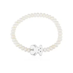 Pulsera de perlas y motivo oso de plata Sweet Dolls^TOUS Outlet