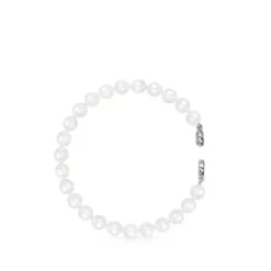 Pulsera de perlas y plata 17,5cm. Hold^TOUS Clearance