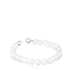 Pulsera de perlas y plata 17,5cm. Hold^TOUS Clearance