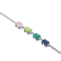 Pulsera de plata con cuatro gemas multicolor New Color^TOUS Best