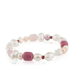 Pulsera de con perlas, granate, rodonita y cuarzo Pearls^TOUS Outlet