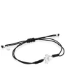 Pulsera de plata con perla y cordón negro Nocturne^TOUS Outlet