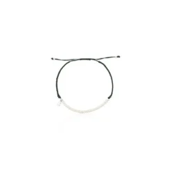 Pulsera de plata, perla cultivada y cordón en color verde Color^TOUS Discount