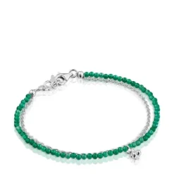 Pulsera de y calcedonia verde tratada Bold Bear^TOUS Hot