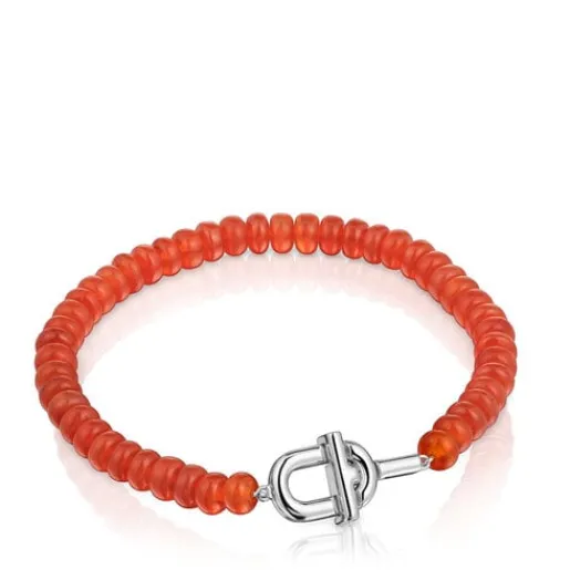 Pulsera de y calcedonia tratada naranja MANIFESTO^TOUS Discount