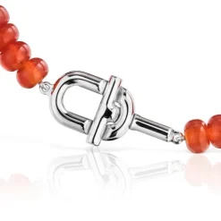 Pulsera de y calcedonia tratada naranja MANIFESTO^TOUS Discount