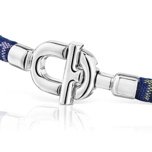 Pulsera de plata y cordón MANIFESTO^TOUS New
