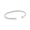 Pulsera de plata y perla cultivada de 0,7cm, Mesh^TOUS Clearance