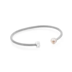 Pulsera de plata y perla cultivada de 0,7cm, Mesh^TOUS Clearance