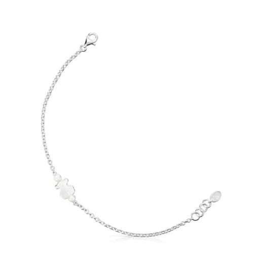 Pulsera de plata y perlas motivo oso Real Sisy^TOUS New