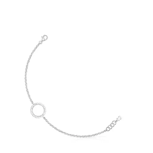 Pulsera disco de plata Straight^TOUS