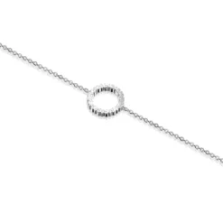Pulsera disco de plata Straight^TOUS