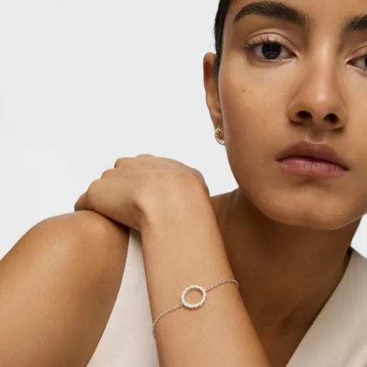 Pulsera disco de plata Straight^TOUS