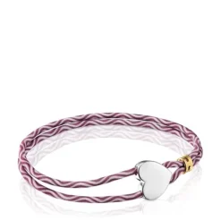 Pulsera elástica burdeos con corazón de Sweet Dolls^TOUS
