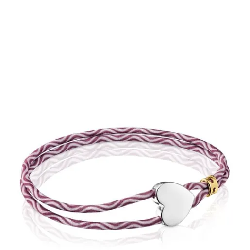 Pulsera elástica burdeos con corazón de Sweet Dolls^TOUS
