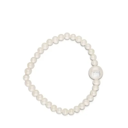 Pulsera elástica de plata y perlas cultivadas Sweet Dolls^TOUS Outlet