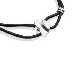 Pulsera elástica negra con corazón de Sweet Dolls^TOUS