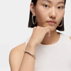 Pulsera esclava cerrada de plata Line^TOUS Sale