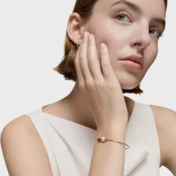 Pulsera esclava de oro, rodolita y perla cultivada Ivette^TOUS New