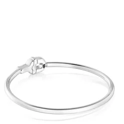 Pulsera esclava de plata y motivo en color negro MANIFESTO^TOUS Clearance