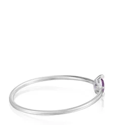 Pulsera esclava de plata y zafiro lila creado en laboratorio Color LGG^TOUS New