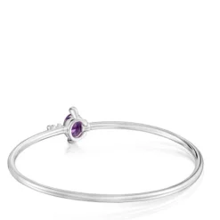 Pulsera esclava de plata y zafiro lila creado en laboratorio Color LGG^TOUS New