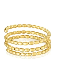 Pulsera esclava espiral con baño de oro 18 kt sobre plata Basics^TOUS Hot