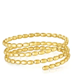 Pulsera esclava espiral con baño de oro 18 kt sobre plata Basics^TOUS Hot