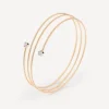 Pulsera espiral de oro con dos diamantes ATELIER^TOUS Clearance