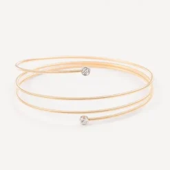 Pulsera espiral de oro con dos diamantes ATELIER^TOUS Clearance