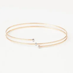 Pulsera espiral de oro con tres diamantes ATELIER^TOUS Outlet