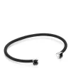 Pulsera estrecha de acero IP negro y ónix Mesh Color^TOUS Hot