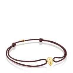 Pulsera lágrima de y cordón marrón Balloon^TOUS Best