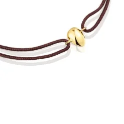 Pulsera lágrima de y cordón marrón Balloon^TOUS Best