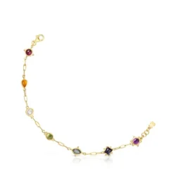 Pulsera Magic Nature con baño de oro 18 kt sobre plata y gemas^TOUS Best