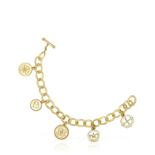Pulsera medallas con baño de oro 18 kt sobre plata Tamara Falcó X^TOUS Online