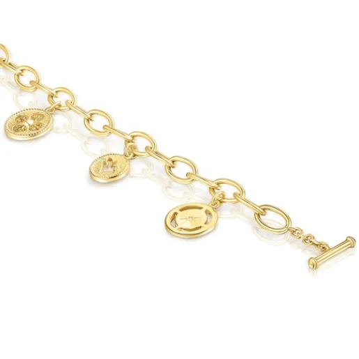 Pulsera medallas con baño de oro 18 kt sobre plata Tamara Falcó X^TOUS Online