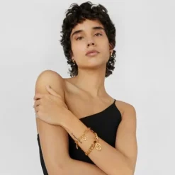 Pulsera medallas con baño de oro 18 kt sobre plata Tamara Falcó X^TOUS Online