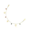Pulsera medallas y gemas con baño de oro 18 kt sobre plata Tamara Falcó X^TOUS