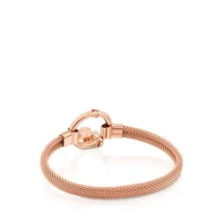 Pulsera mediana con baño de oro rosa 18 kt sobre plata y acero 1,15 cm Hold^TOUS Sale