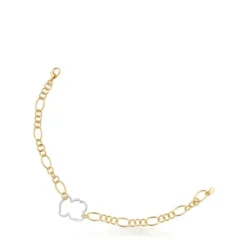 Pulsera oso cadena bicolor New Silueta^TOUS