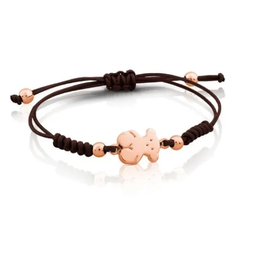 Pulsera oso con baño de oro rosa 18 kt sobre plata Sweet Dolls^TOUS Clearance