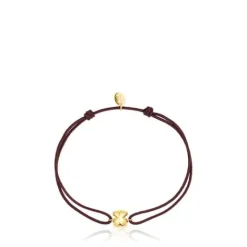 Pulsera oso de y cordón marrón Balloon^TOUS Hot