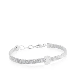 Pulsera oso de plata Mesh^TOUS Online