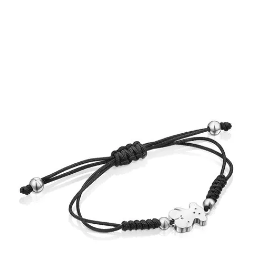 Pulsera oso de y cordón negro Sweet Dolls^TOUS Clearance