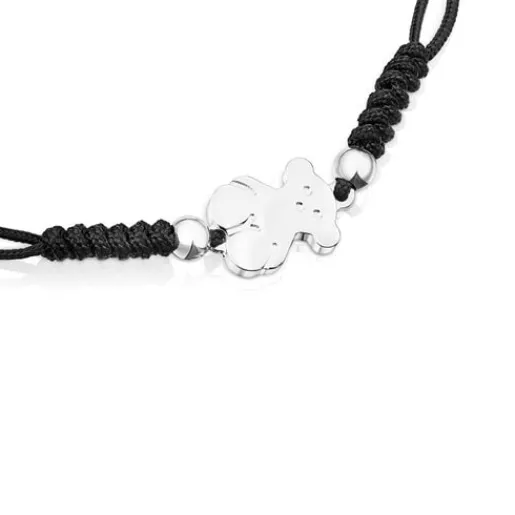 Pulsera oso de y cordón negro Sweet Dolls^TOUS Clearance